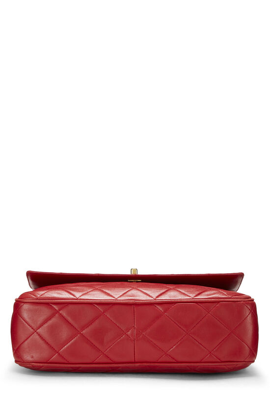 CHANEL Vintage Red Quilted Leather Camera Shoulder Bag