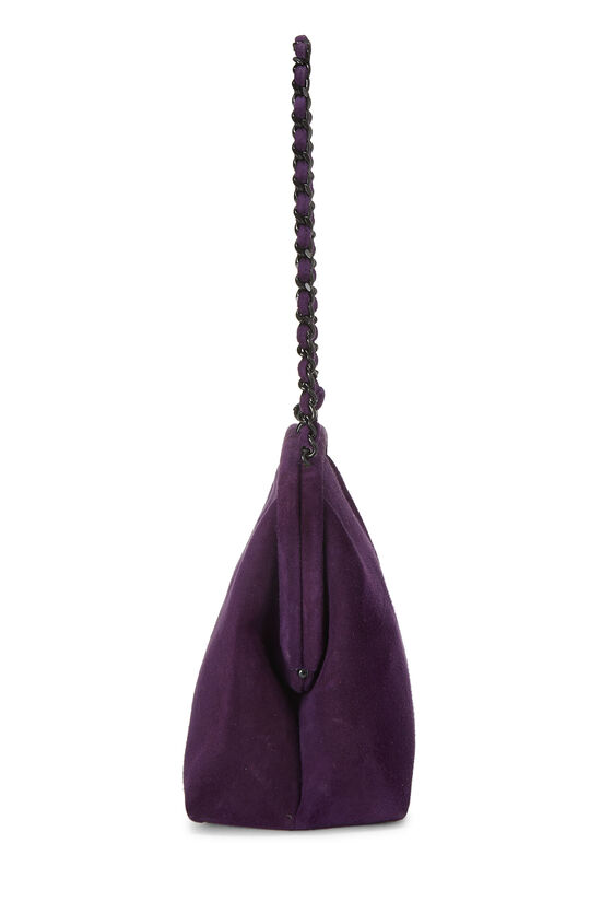 Purple Suede Kiss Lock Mini Bag, , large image number 2