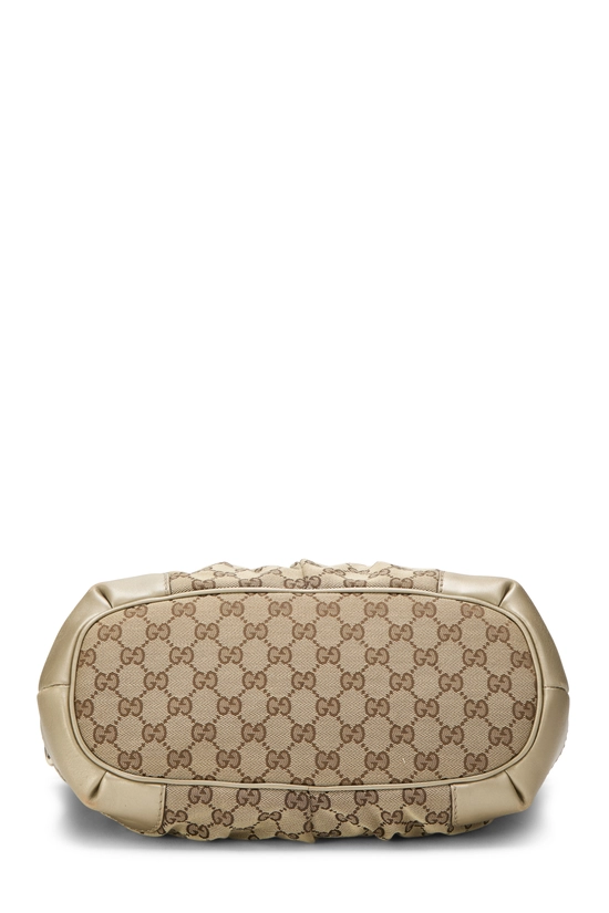 Gold GG Canvas Sukey Zip Handbag, , large image number 4