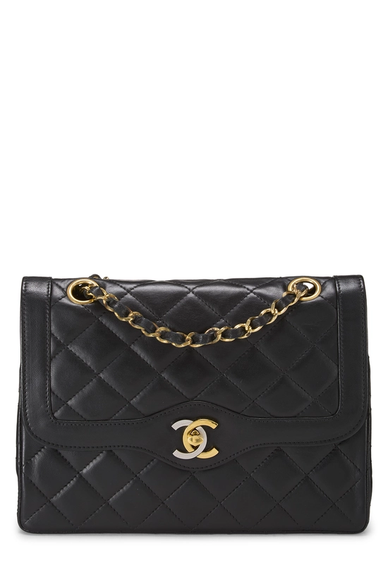 Black Quilted Lambskin Paris Limited Double Flap Small, , large image number 0