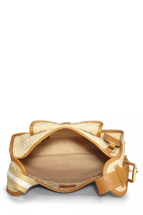 Beige Monogram Mini Lin Besace Mary Kate, , large image number 4
