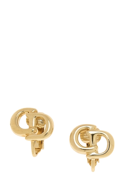 Gold 'CD' Earrings