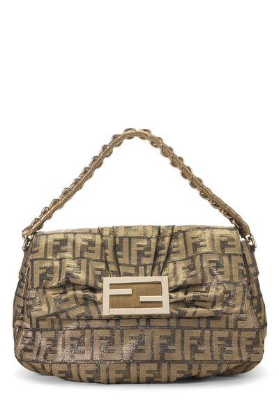 Fendi Gold Zucca Lurex Mia
