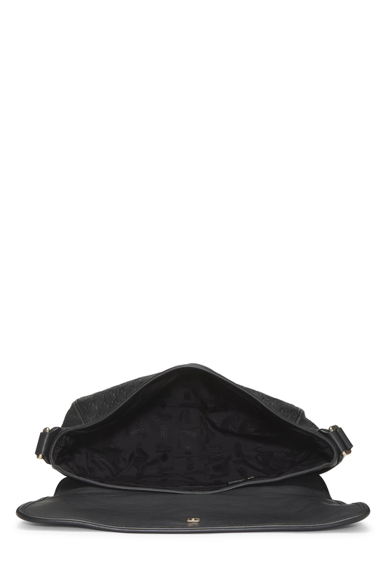 Black Guccissima Flap Messenger, , large image number 5