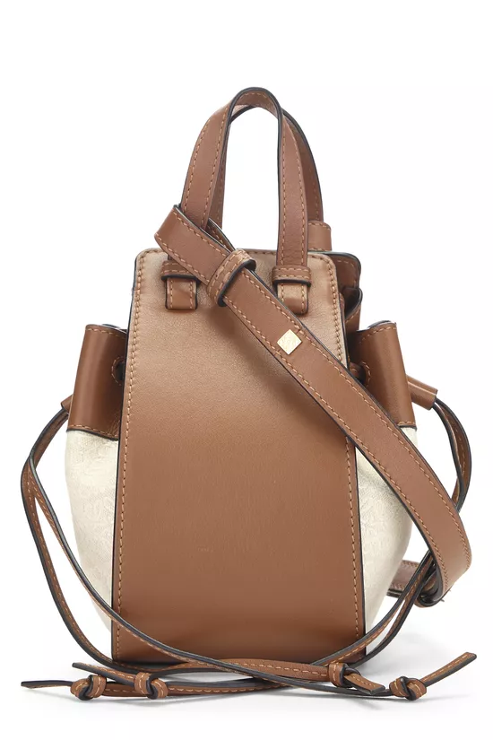 Brown Jacquard Canvas Hammock Drawstring Bag Mini, , large image number 3