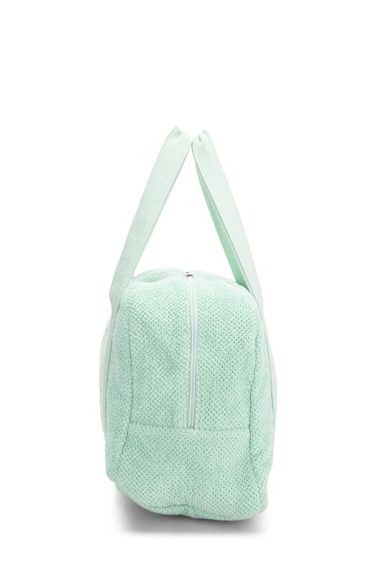 Green Terry Cloth 'CC' Beach Tote Large, , large image number 2