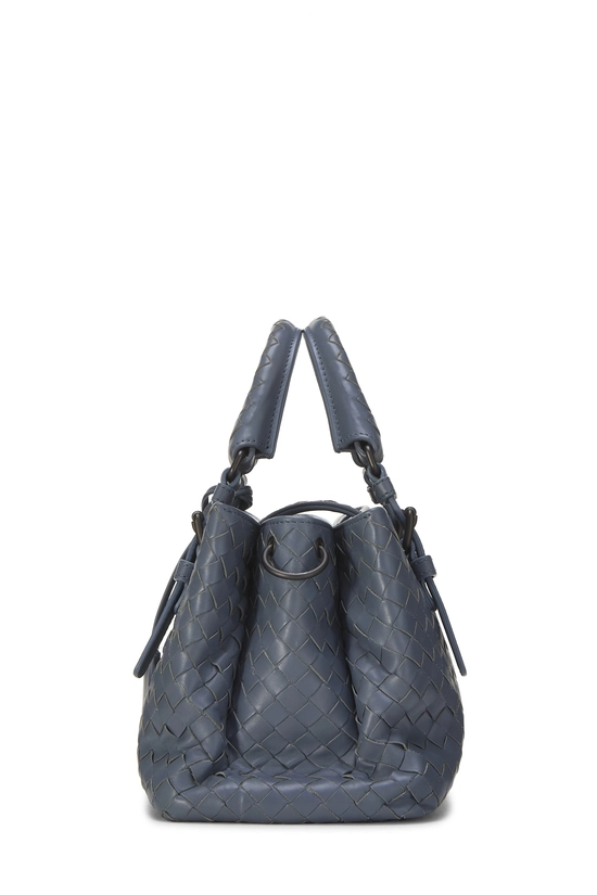 Blue Intrecciato Roma Tote Mini, , large image number 2