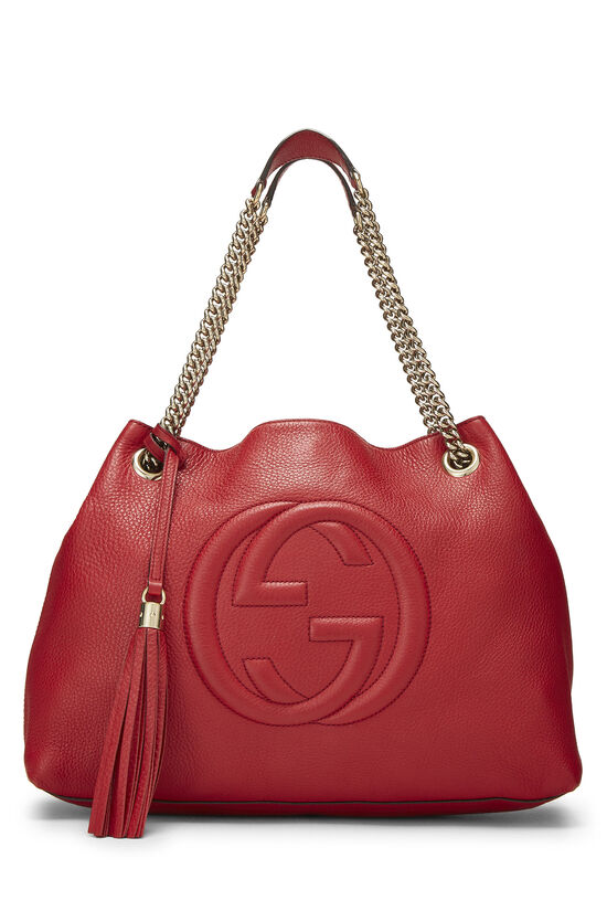 Red Leather Soho Chain Tote, , large image number 0