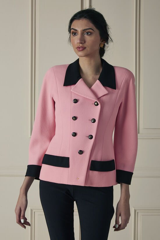 Pink Double-Breasted Jacket