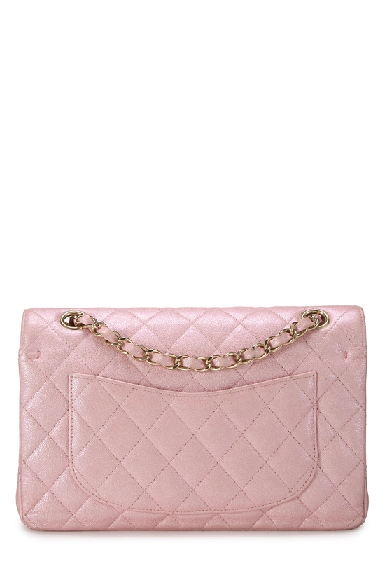 Iridescent Pink Quilted Caviar Classic Double Flap Small, , large image number 3