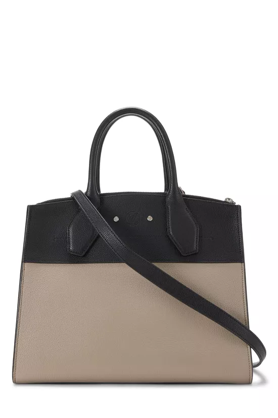 Beige & Black Two-Tone Calfskin City Steamer MM, , large image number 3