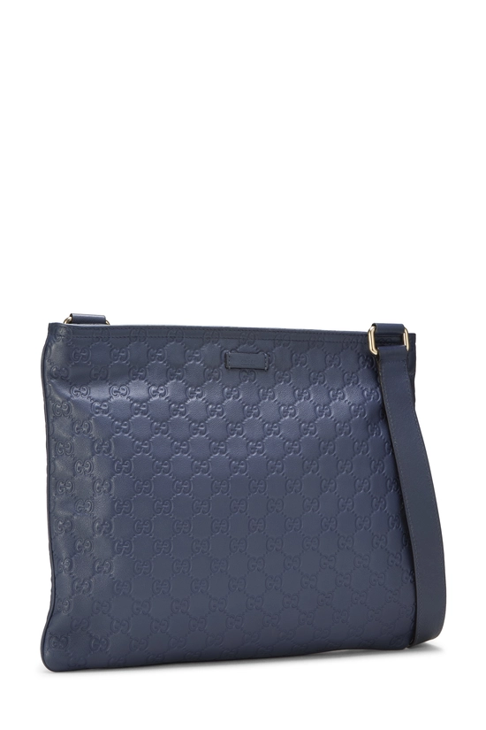 Blue Guccissima Flat Messenger, , large image number 1