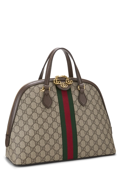 Gucci Brown GG Supreme Ophidia Dome Shoulder Bag Medium — photo 2