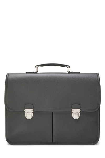 Louis Vuitton Black Taiga Anton Briefcase