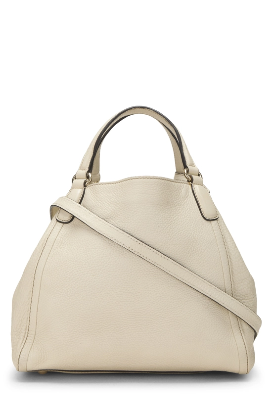 White Leather Soho Convertible Shoulder Bag Small, , large image number 3