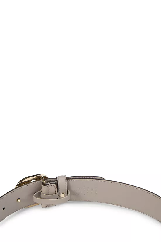 Grey Leather Interlocking Belt 80, , large image number 3