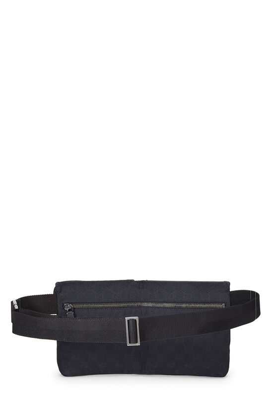 Black GG Canvas Double Pocket Waist Pouch Small, , large image number 3
