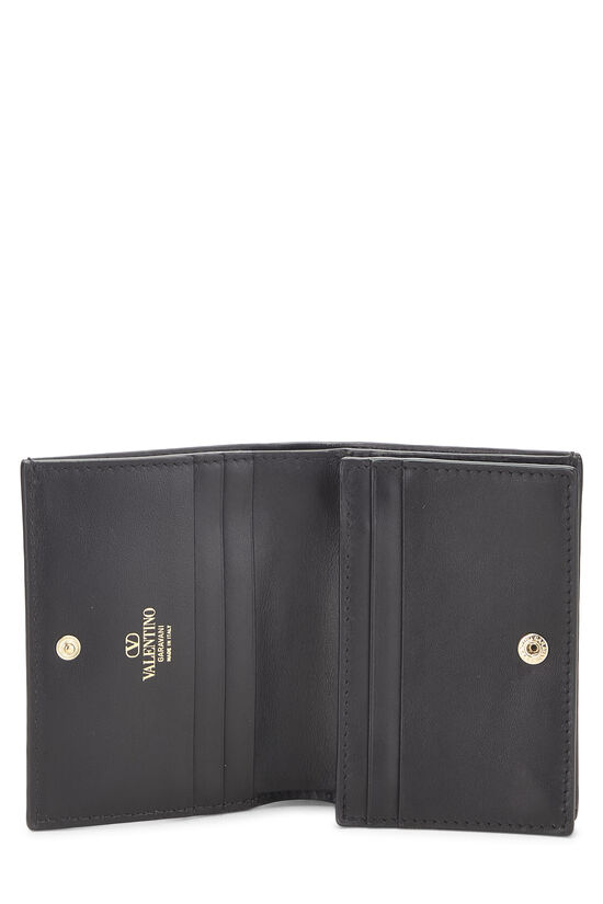 Black Leather V Compact Wallet, , large image number 3