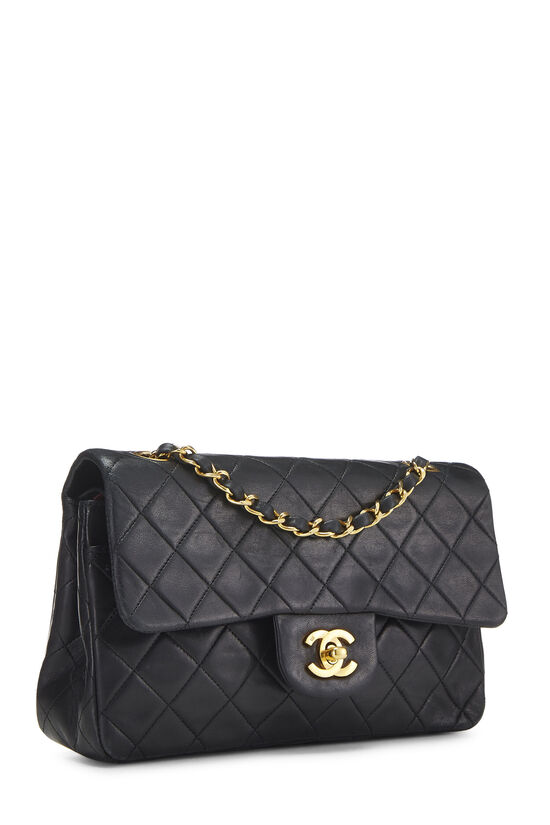 Black Quilted Lambskin Classic Double Flap Small, , large image number 1