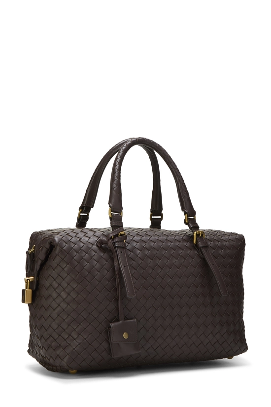 Brown Intrecciato Leather Montaigne Handbag, , large image number 1