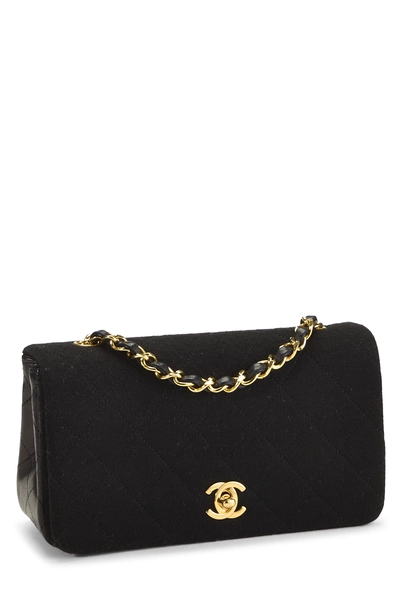 Black Quilted Lambskin Full Flap Mini, , large