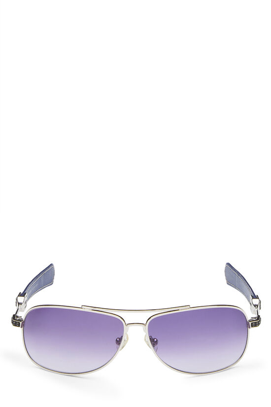 Purple Metal Classic Elite Aviator Sunglasses, , large image number 0