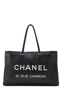 Chanel - Black Quilted Calfskin Cambon Tote Large
