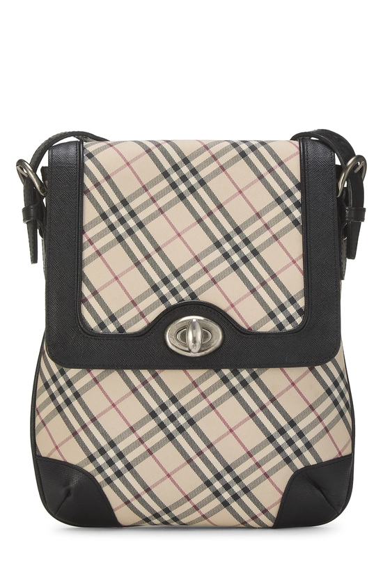 Black House Check Jacquard Turnlock Crossbody Medium, , large image number 0