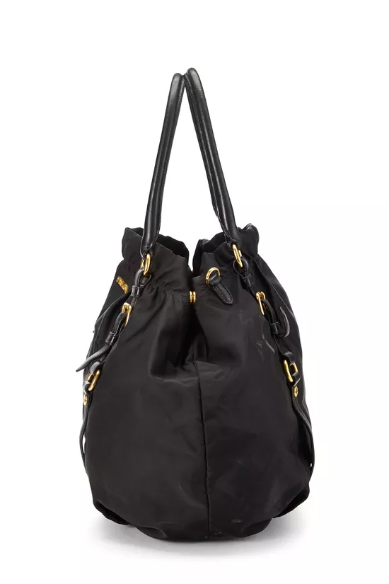 Black Nylon Logo Tote, , large image number 2