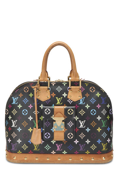 Takashi Murakami x Louis Vuitton Black Monogram Multicolore Alma GM NM