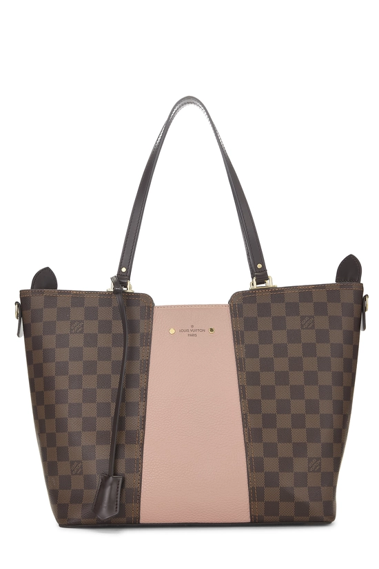 Pink Damier Ebene Jersey Tote, , large image number 0