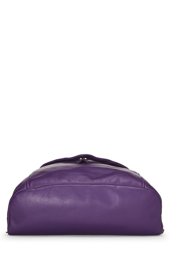 Purple Calfskin Triangle Flap Backpack, , large image number 4