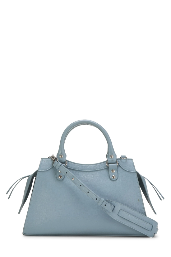 Blue Grained Calfskin Neo Classic City Bag Small, , large image number 3
