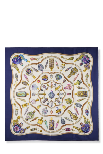 Multicolor 'Qu'importe le Flacon' Silk Scarf 90