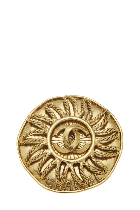 Gold 'CC' Rope Sun Pin, , large image number 1