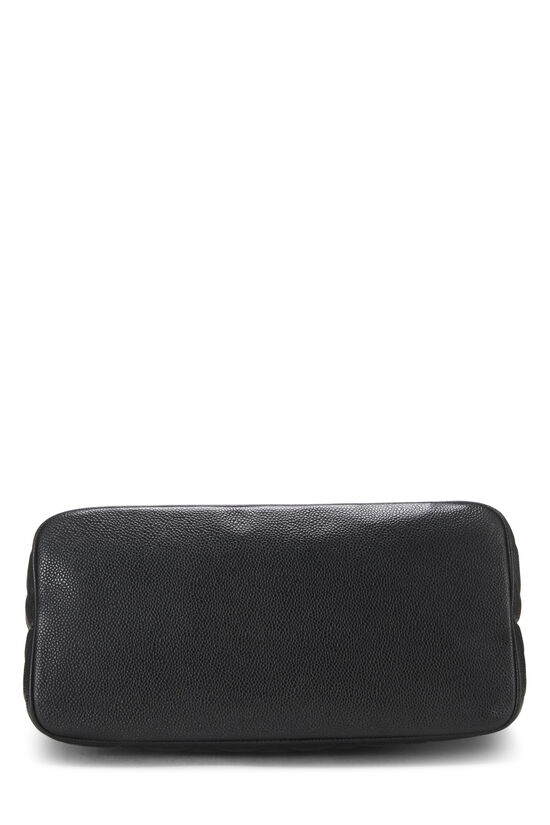 Chanel Black Quilted Caviar Medallion Tote Q6B02H0FKB496 | WGACA