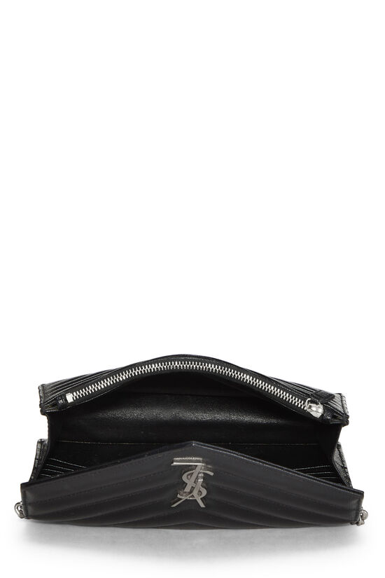 Saint Laurent Envelope Quilted Shoulder Bag Black in Calfskin
