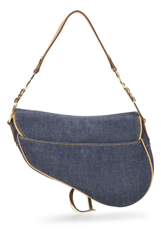 Blue Denim Floral Saddle Bag, , large image number 4