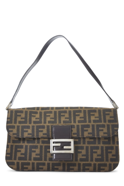 Fendi Brown Zucca Canvas Shoulder Bag