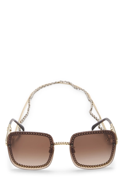 Brown Metal Sunglasses 4244