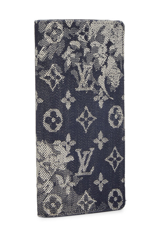 Blue Monogram Tapestry Brazza Wallet, , large image number 1