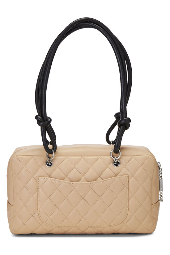 CHANEL Cambon Ligne Bowler Bag in Quilted Brown Leather 2004