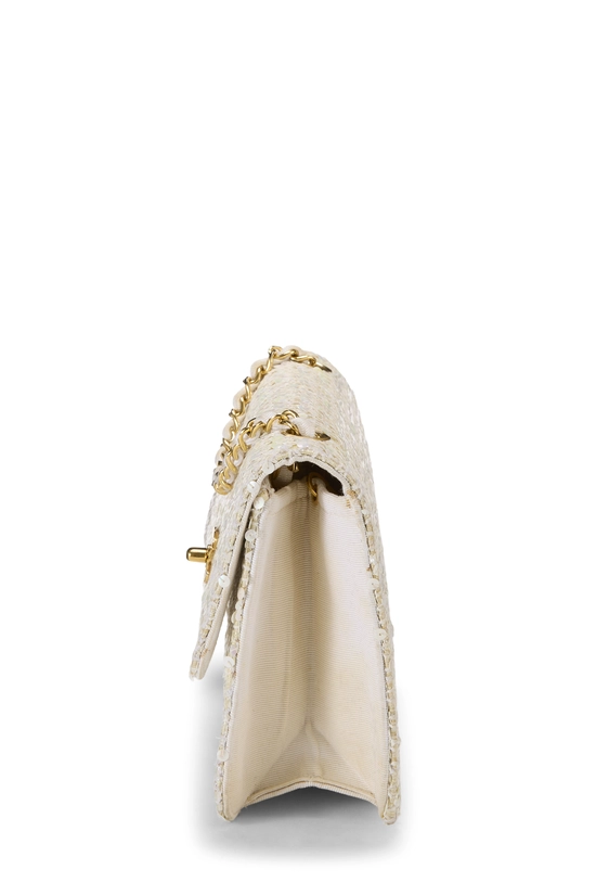 White Sequin Half Flap Medium, , large image number 2