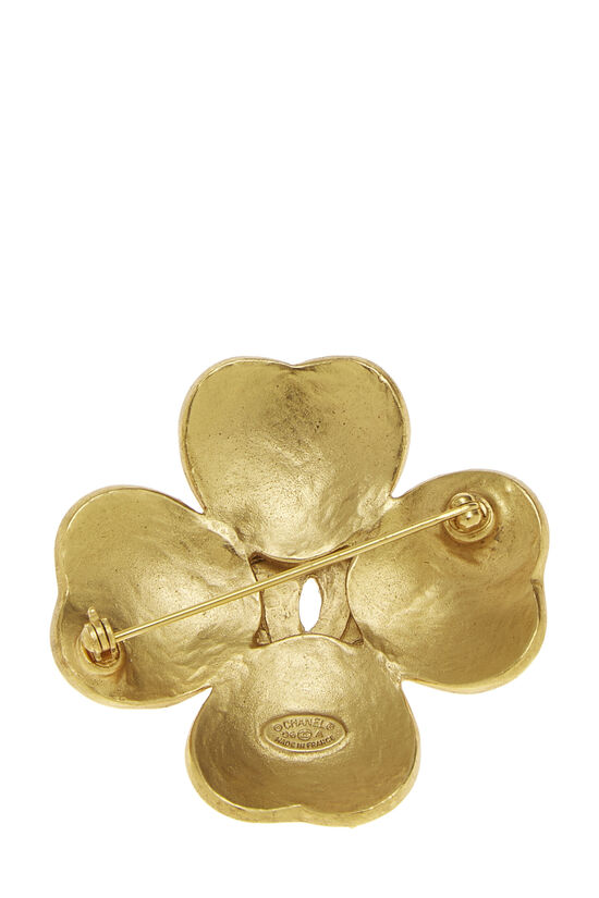 Gold Filigree 'CC' Clover Pin, , large image number 1