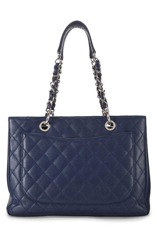 Navy Quilted Caviar Grand Shopping Tote (GST), , large image number 3