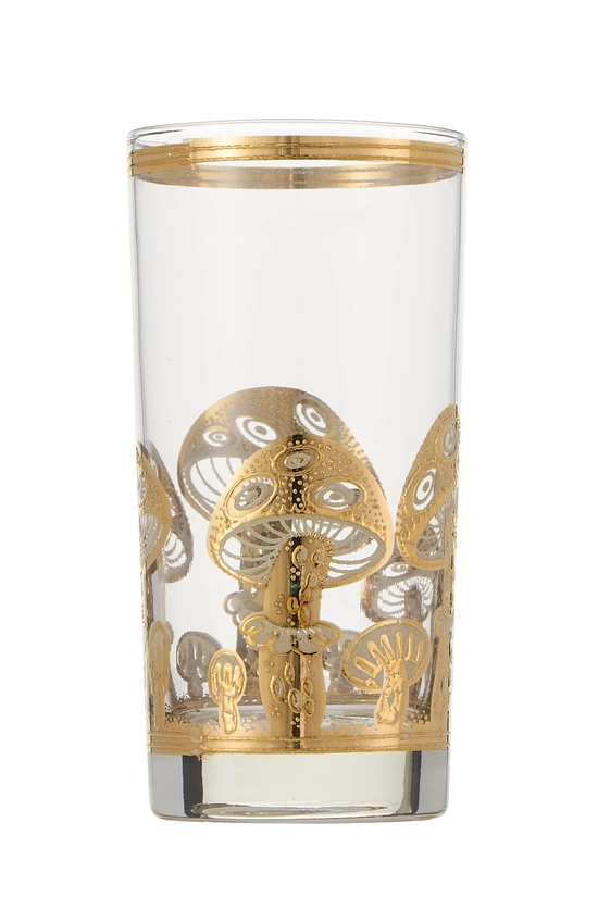 Gold 22k Gilded Mushroom Motif Glassware Set of 4, , large image number 2