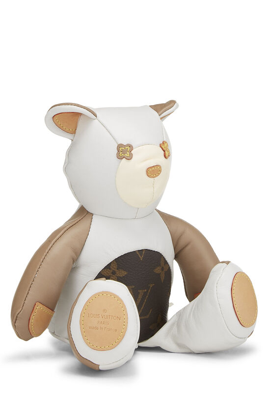 White Leather DouDou Teddy Bear, , large image number 1