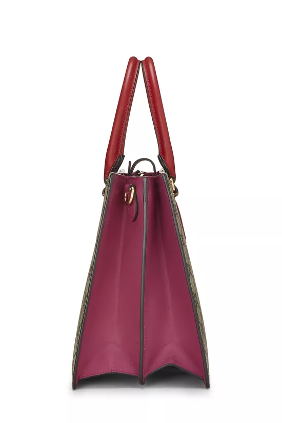 Multicolor GG Supreme Canvas Top Handle Tote, , large image number 2