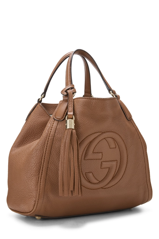 Brown Leather Soho Convertible Shoulder Bag Small, , large image number 1