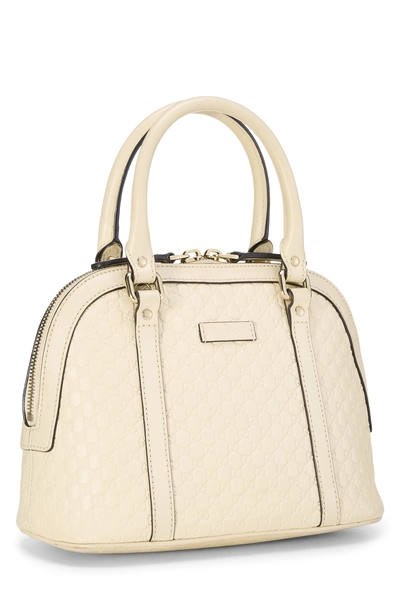 Cream Microguccissima Nice Dome Boston Bag Mini, , large